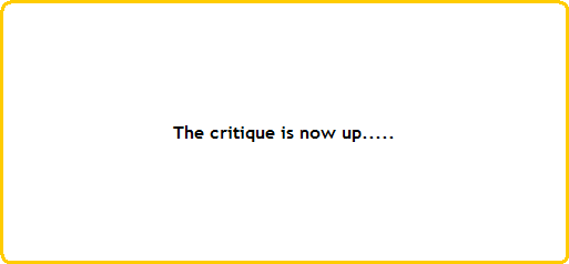 The critique is now up.....